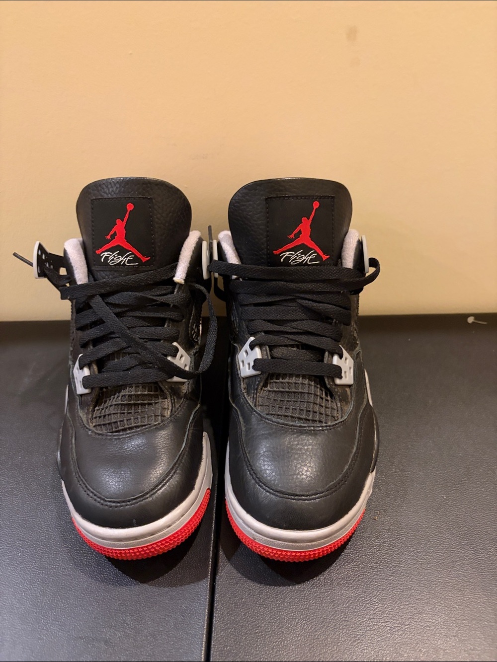 Jordan Black with Red and White Accents Retro Sneakers